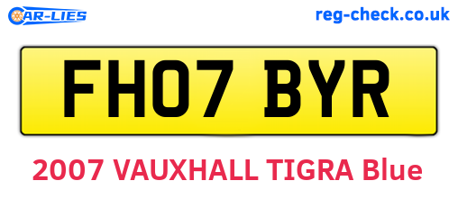 FH07BYR are the vehicle registration plates.