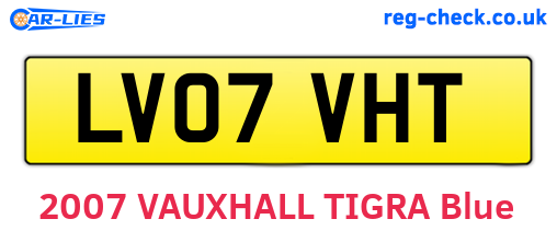 LV07VHT are the vehicle registration plates.