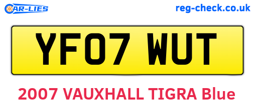 YF07WUT are the vehicle registration plates.