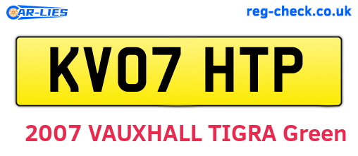 KV07HTP are the vehicle registration plates.