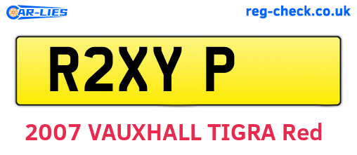 R2XYP are the vehicle registration plates.