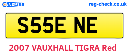 S55ENE are the vehicle registration plates.