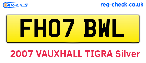 FH07BWL are the vehicle registration plates.