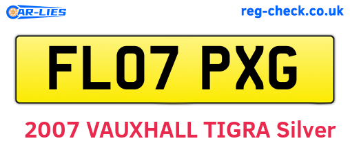 FL07PXG are the vehicle registration plates.