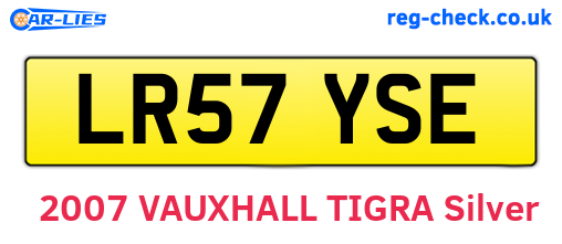LR57YSE are the vehicle registration plates.