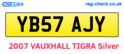 YB57AJY are the vehicle registration plates.