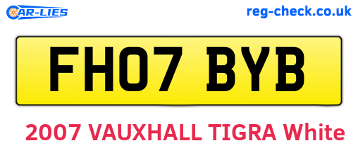 FH07BYB are the vehicle registration plates.