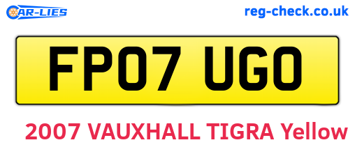 FP07UGO are the vehicle registration plates.