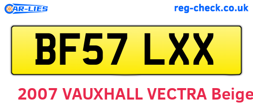 BF57LXX are the vehicle registration plates.