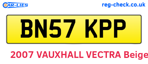 BN57KPP are the vehicle registration plates.