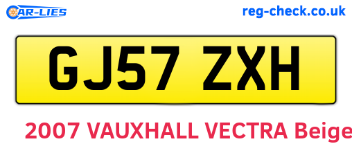 GJ57ZXH are the vehicle registration plates.