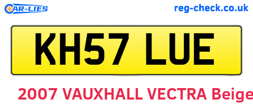 KH57LUE are the vehicle registration plates.