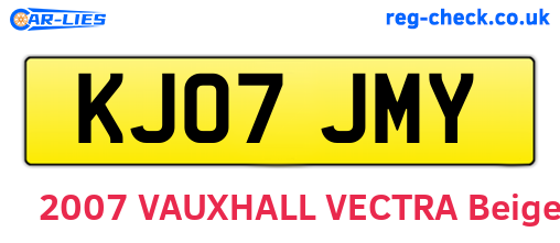 KJ07JMY are the vehicle registration plates.