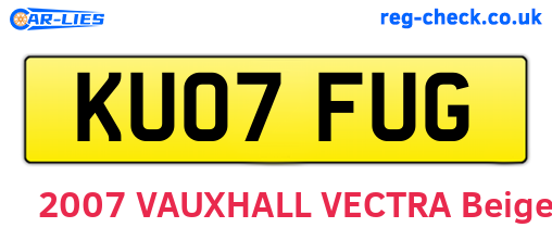 KU07FUG are the vehicle registration plates.