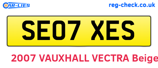 SE07XES are the vehicle registration plates.