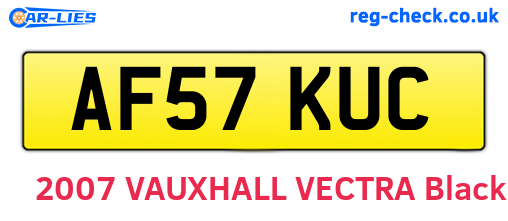 AF57KUC are the vehicle registration plates.