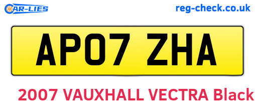 AP07ZHA are the vehicle registration plates.
