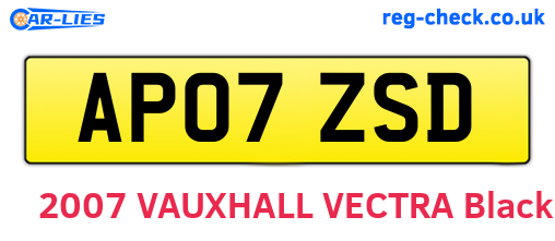 AP07ZSD are the vehicle registration plates.