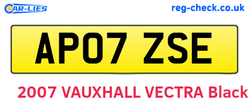AP07ZSE are the vehicle registration plates.