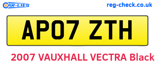 AP07ZTH are the vehicle registration plates.
