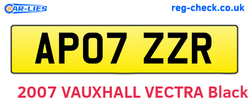 AP07ZZR are the vehicle registration plates.