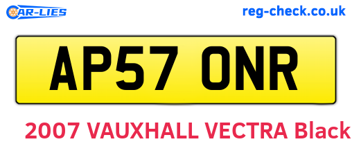 AP57ONR are the vehicle registration plates.