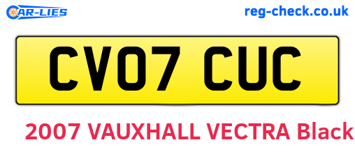 CV07CUC are the vehicle registration plates.
