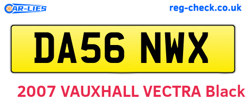 DA56NWX are the vehicle registration plates.