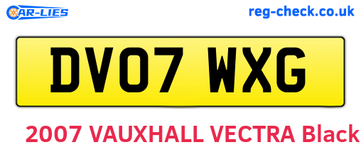 DV07WXG are the vehicle registration plates.