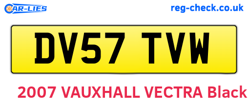 DV57TVW are the vehicle registration plates.