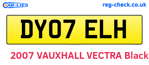DY07ELH are the vehicle registration plates.