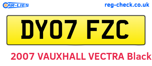 DY07FZC are the vehicle registration plates.