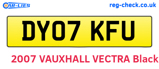 DY07KFU are the vehicle registration plates.