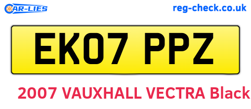 EK07PPZ are the vehicle registration plates.
