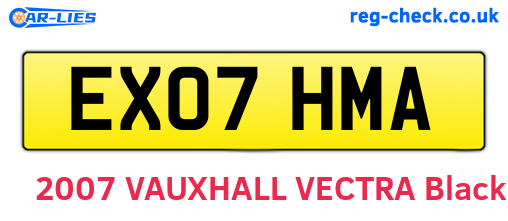 EX07HMA are the vehicle registration plates.