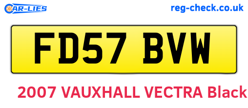 FD57BVW are the vehicle registration plates.