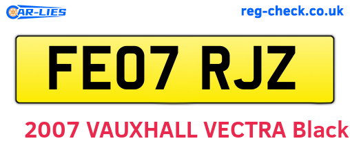 FE07RJZ are the vehicle registration plates.