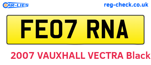 FE07RNA are the vehicle registration plates.