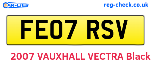 FE07RSV are the vehicle registration plates.