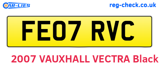 FE07RVC are the vehicle registration plates.