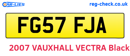 FG57FJA are the vehicle registration plates.