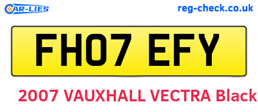 FH07EFY are the vehicle registration plates.