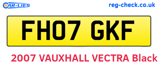 FH07GKF are the vehicle registration plates.