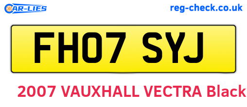 FH07SYJ are the vehicle registration plates.