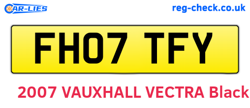 FH07TFY are the vehicle registration plates.