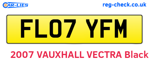 FL07YFM are the vehicle registration plates.
