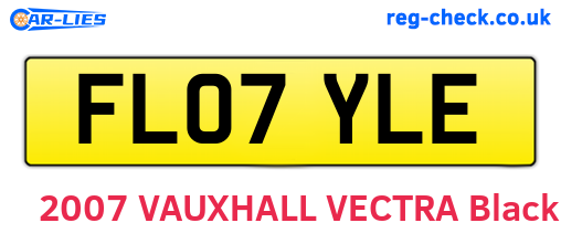 FL07YLE are the vehicle registration plates.