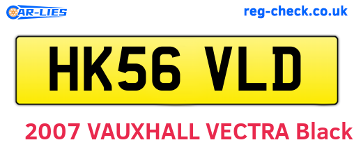 HK56VLD are the vehicle registration plates.