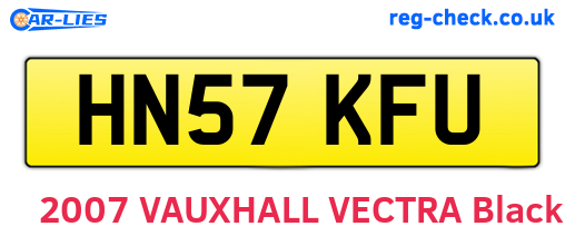 HN57KFU are the vehicle registration plates.