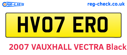 HV07ERO are the vehicle registration plates.